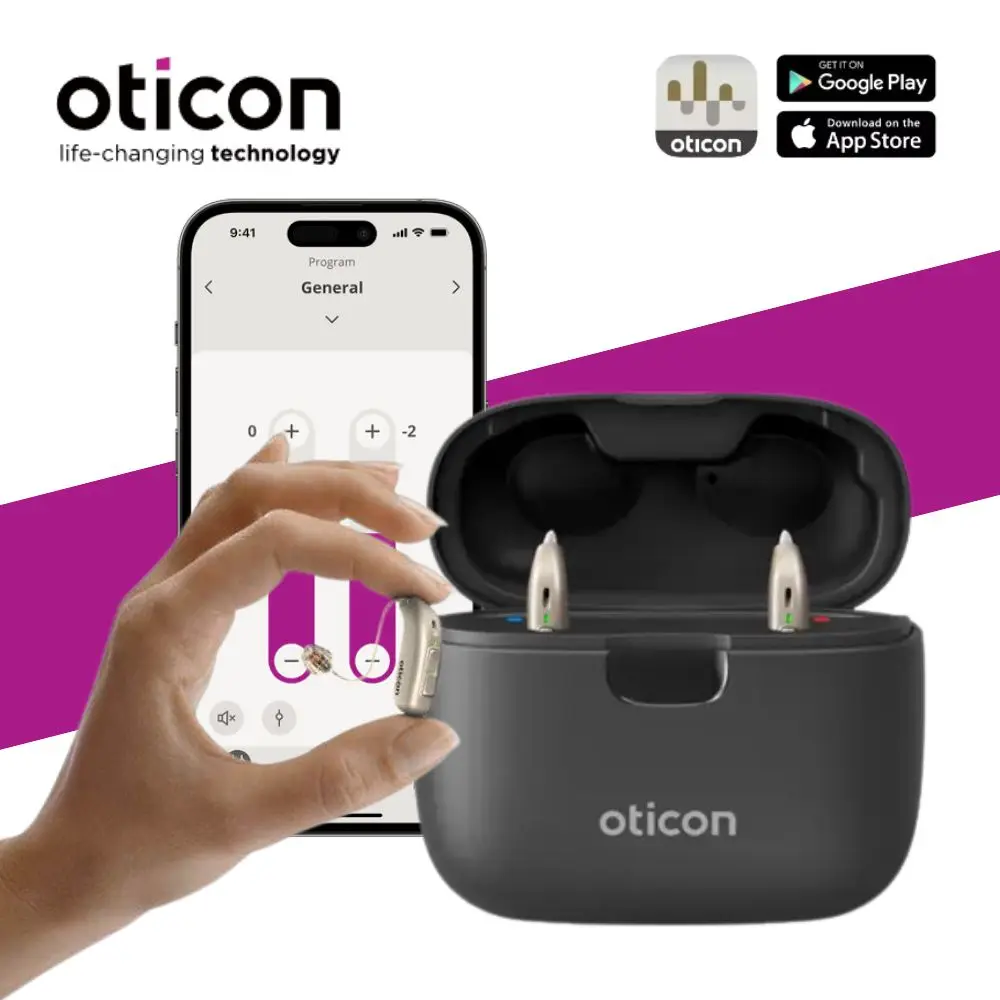 Фото Слуховой аппарат Oticon Jet PX 2 miniRITE с функцией Bluetooth, 48 каналами и возможностью программирования через компьютер, перезаряжаемый. №1