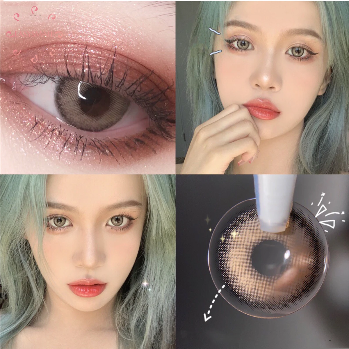 2 шт./пара цветные контактные линзы для глаз от близорукости