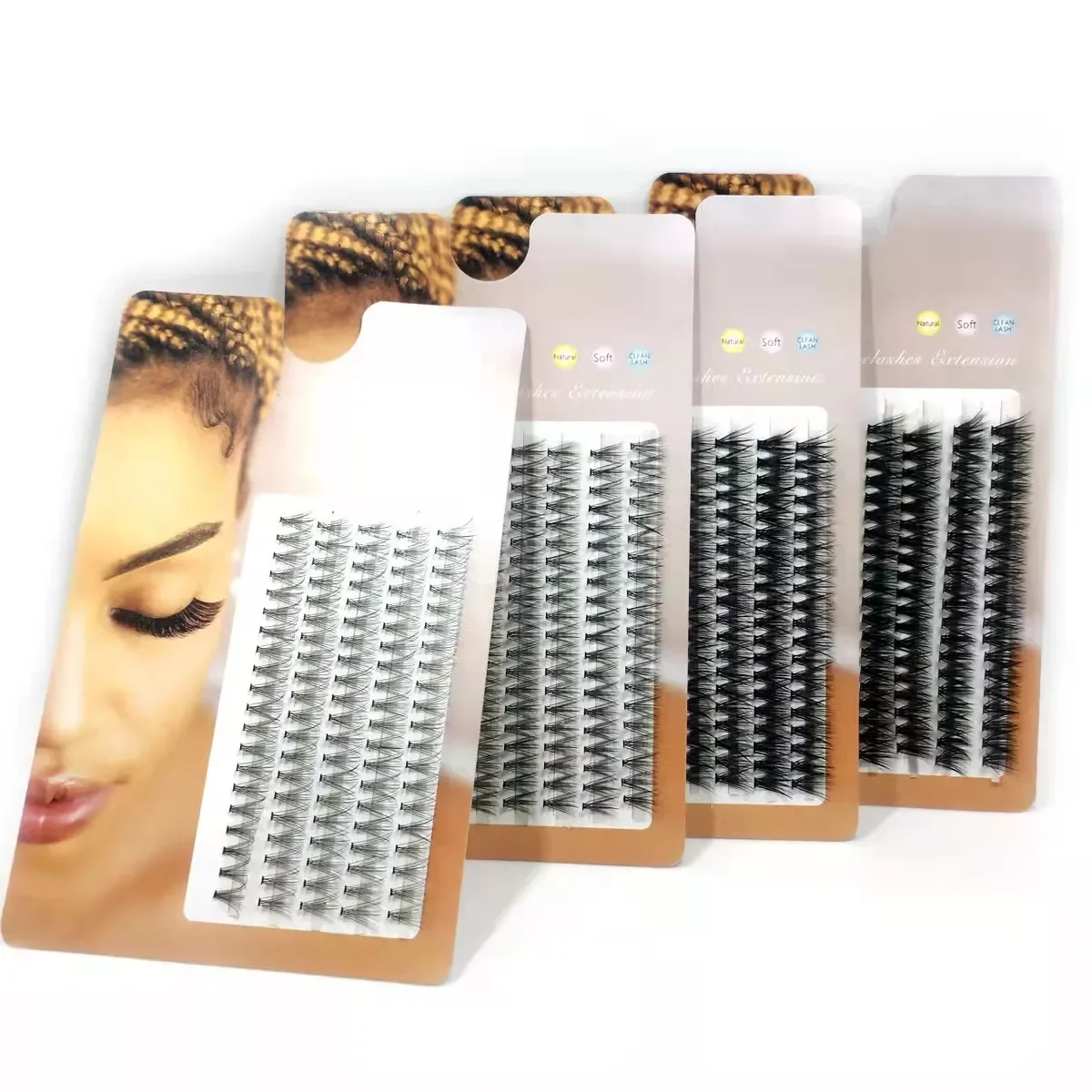 

100 Bundles Eyelash Extension Natural Faux Mink Eyelashes Individual 10/20/40D Cluster Lashes Makeup Cilia False Eye Lashes New