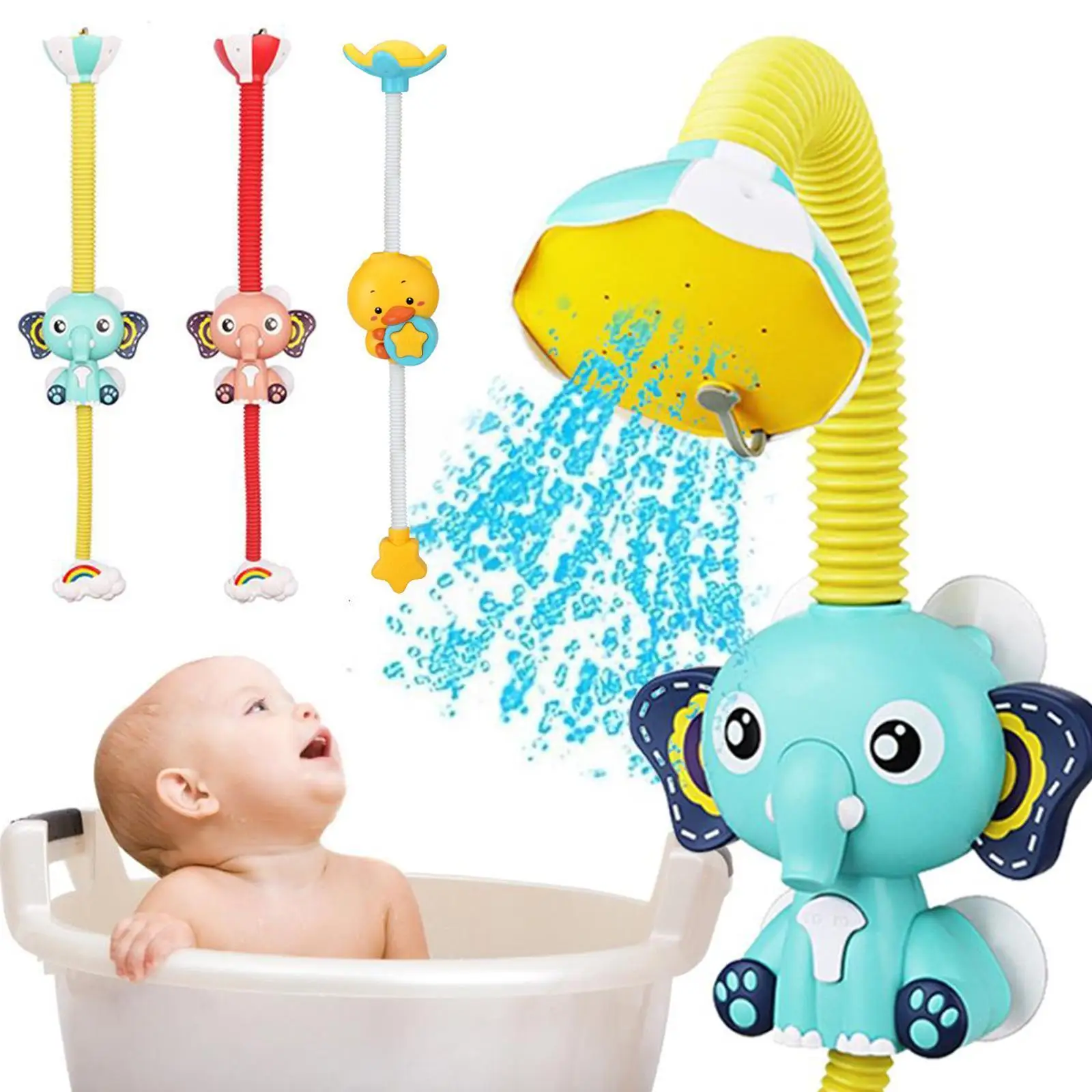 

Bath Toys Baby Water Game Duck Faucet Shower Electric Water Spray Swimming Bathroom Baby Toys For Kids Gifts P9s7
