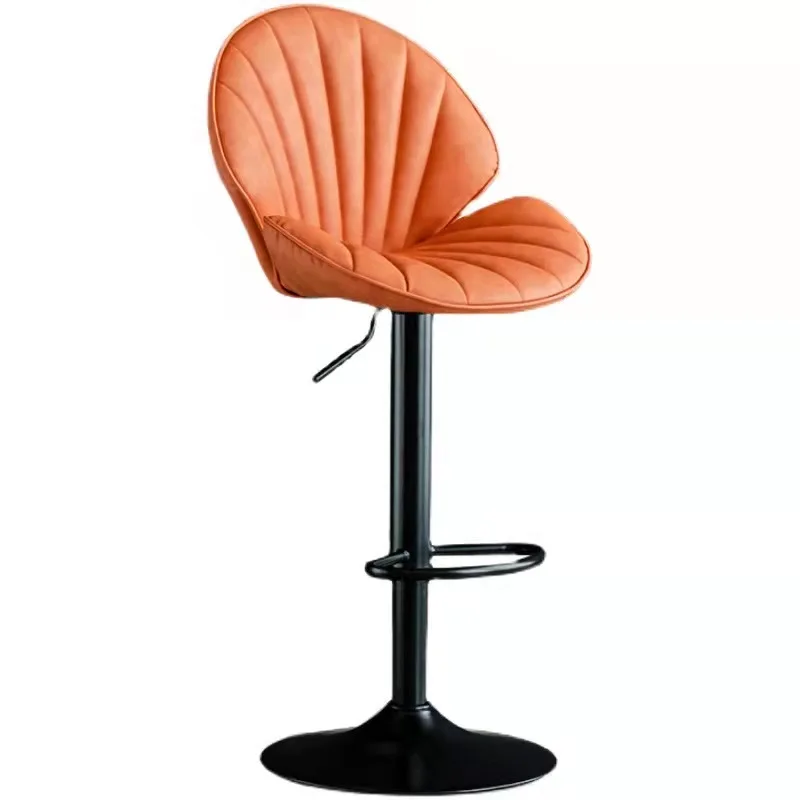 

New Product Modern Simple Backrest Bar Stool Chairs Lifting High-Quality Leather Kitchen Bar Chairs