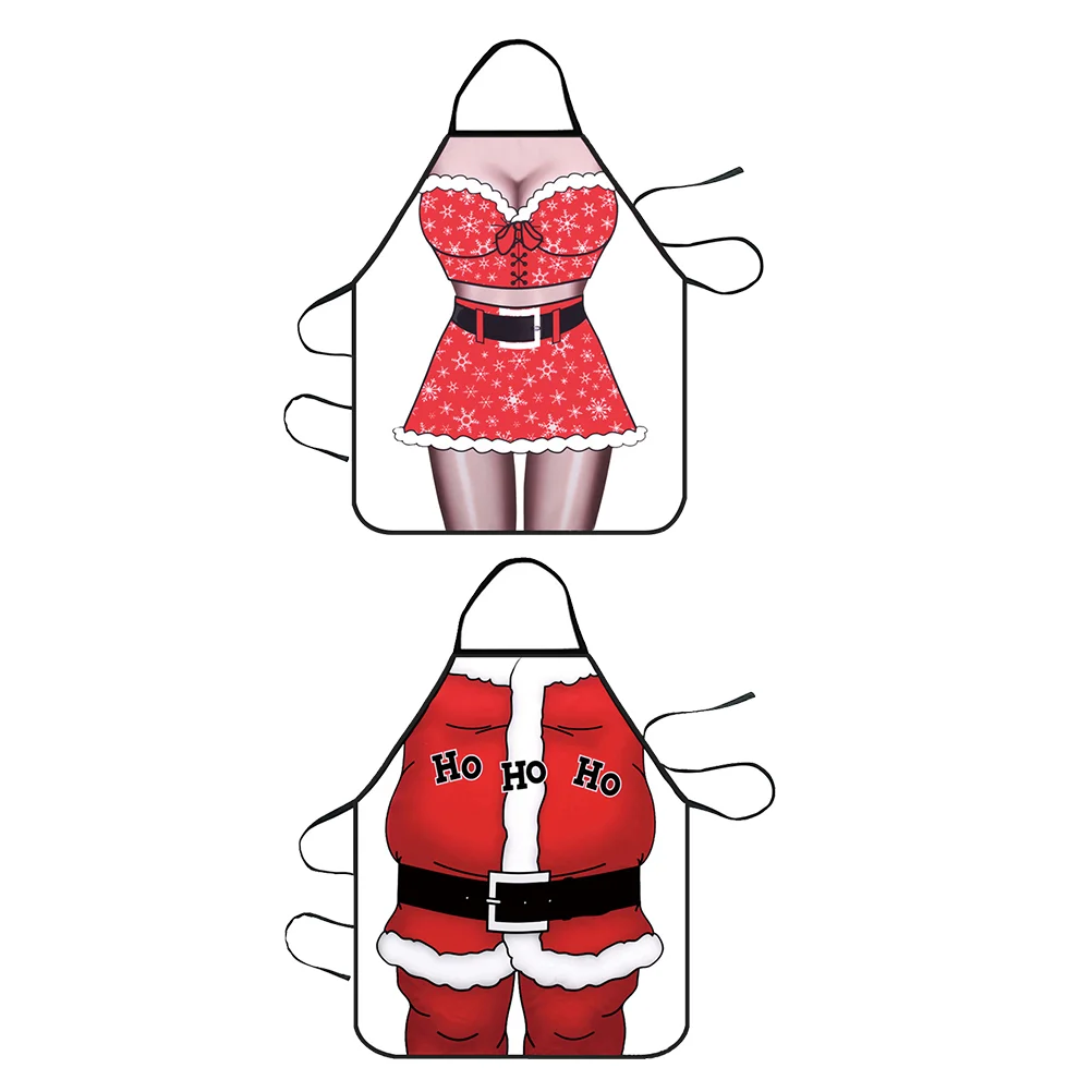

2 Kitchen Apron Kids Cartoon Apron Restaurant Aprons Christmas Party Costume Festive Apron Holiday Apron