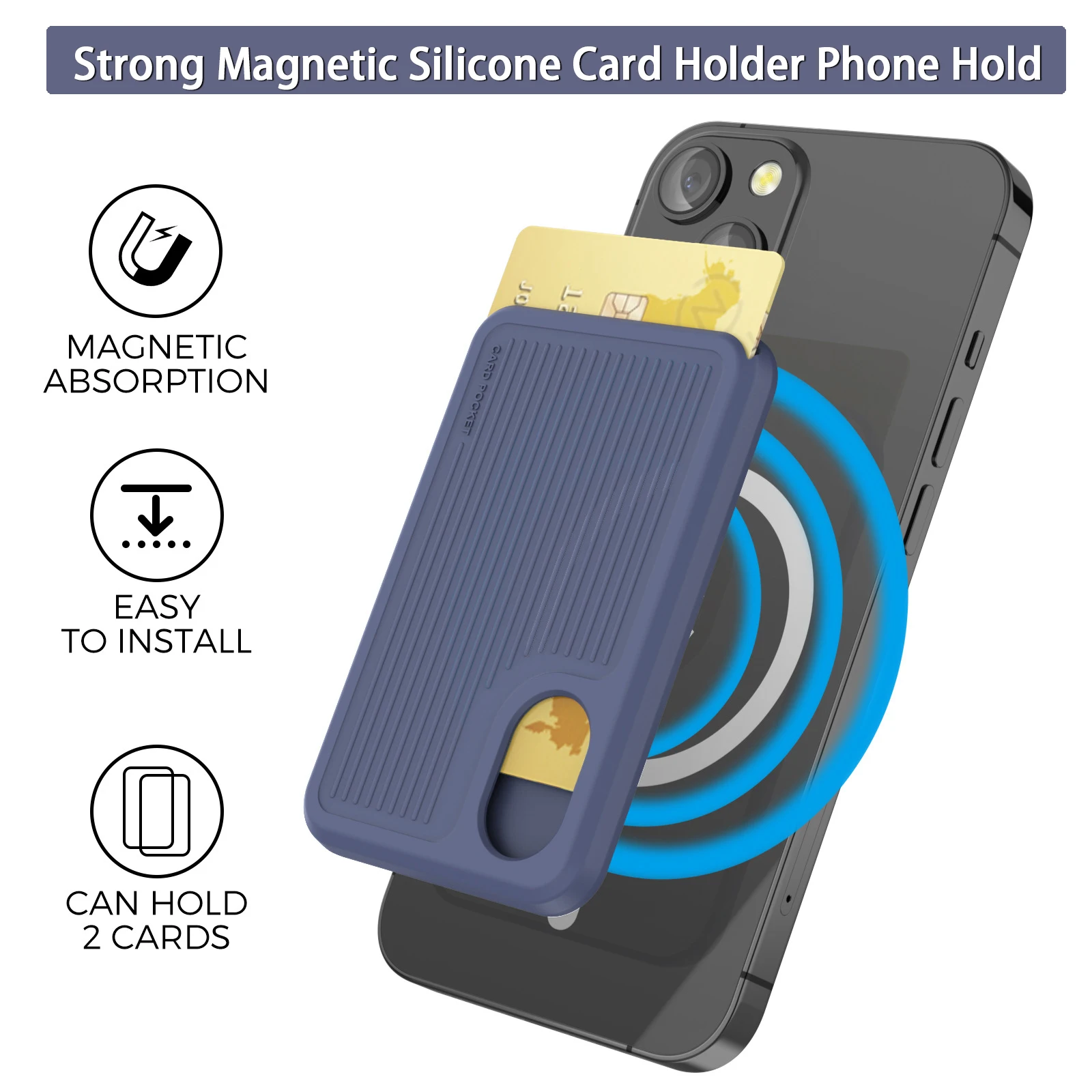 Портативная карманная Вертикальная зернистая Обложка для карт телефона