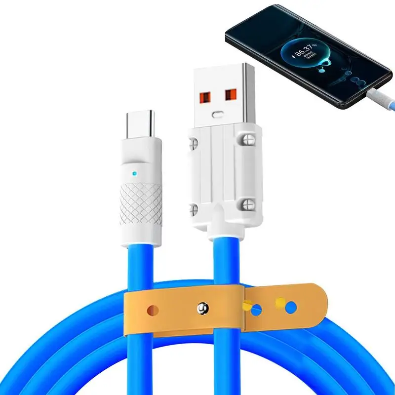 

Silicone Charging Cable Quick Charger Data Cord Charging Wire For Huawei For Samsung Lightening For IOS Phone Accessories