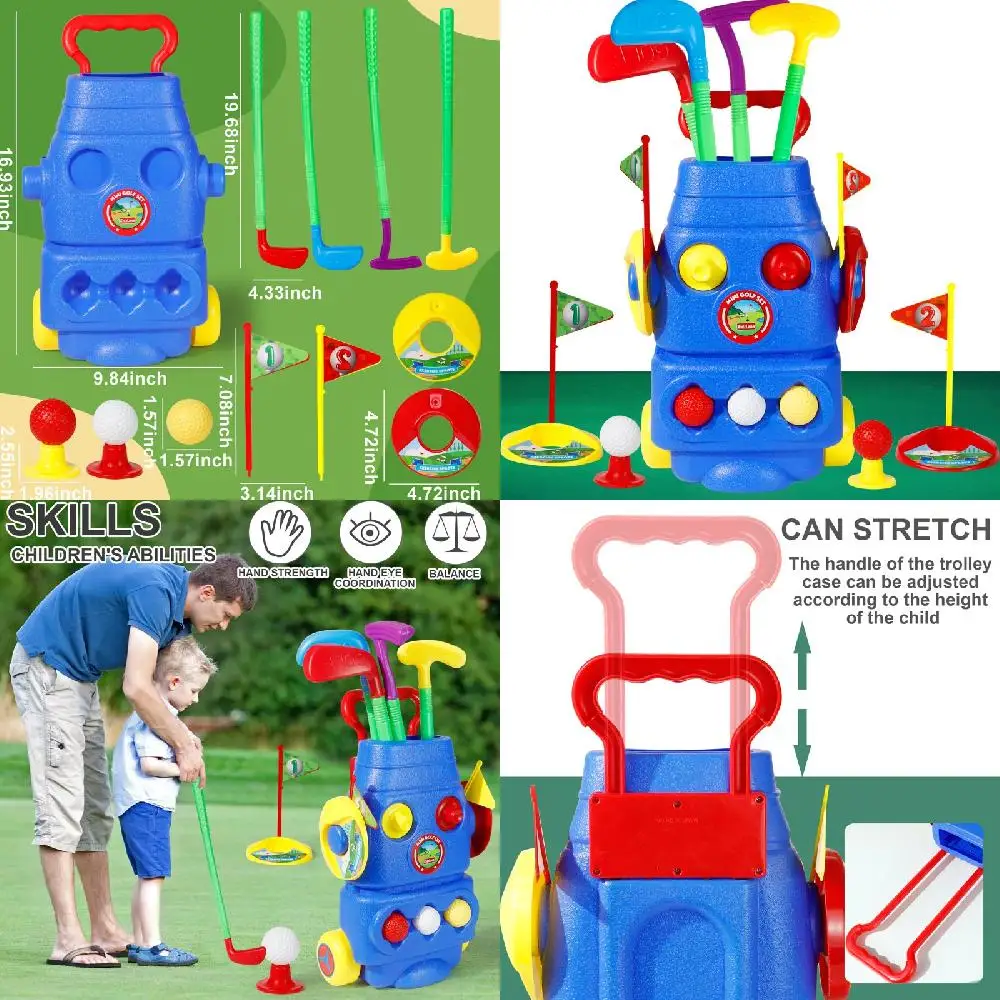 

with 12 Accessories. Fantastic 12 Accessories Young Junior Sports Kit Golf Set Toys For Outdoors Indoors Exercise - 3-6 Years Bo