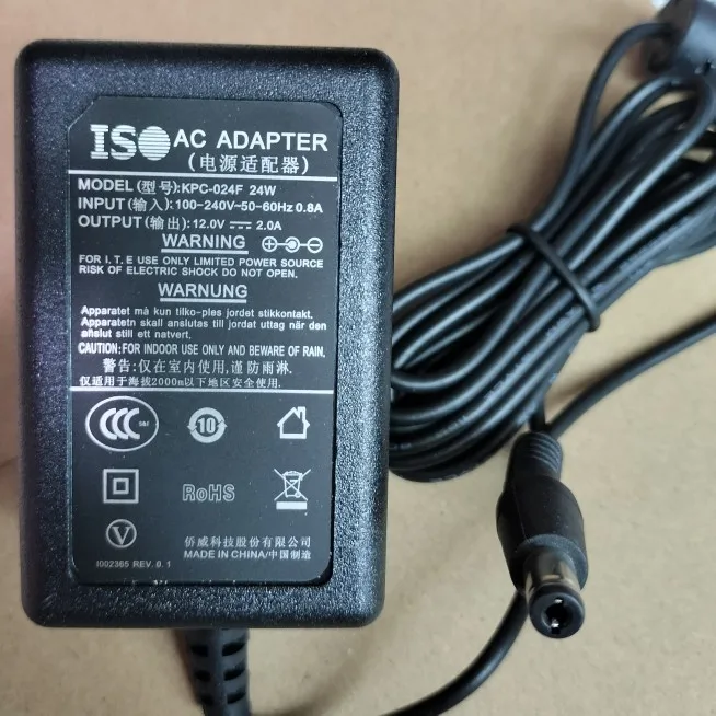 

CWT KPC-024F 24W 12V2A The power adapter hai kang hard disk video recorder power supply Round hole 5.5 * 2.1