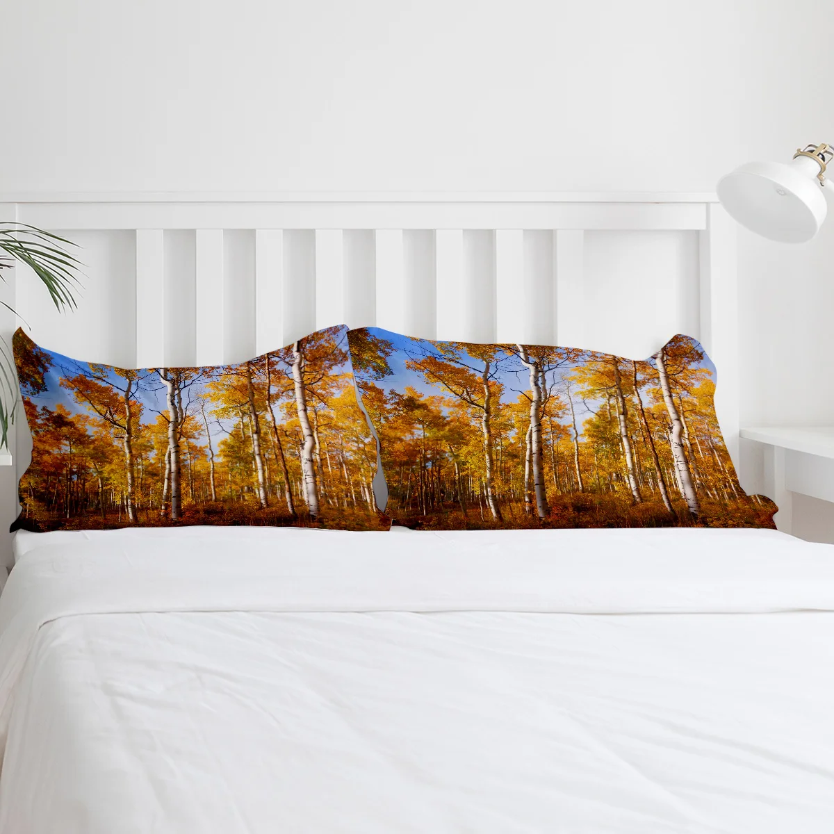 Осенний комплект постельного белья с изображением березового леса постельное