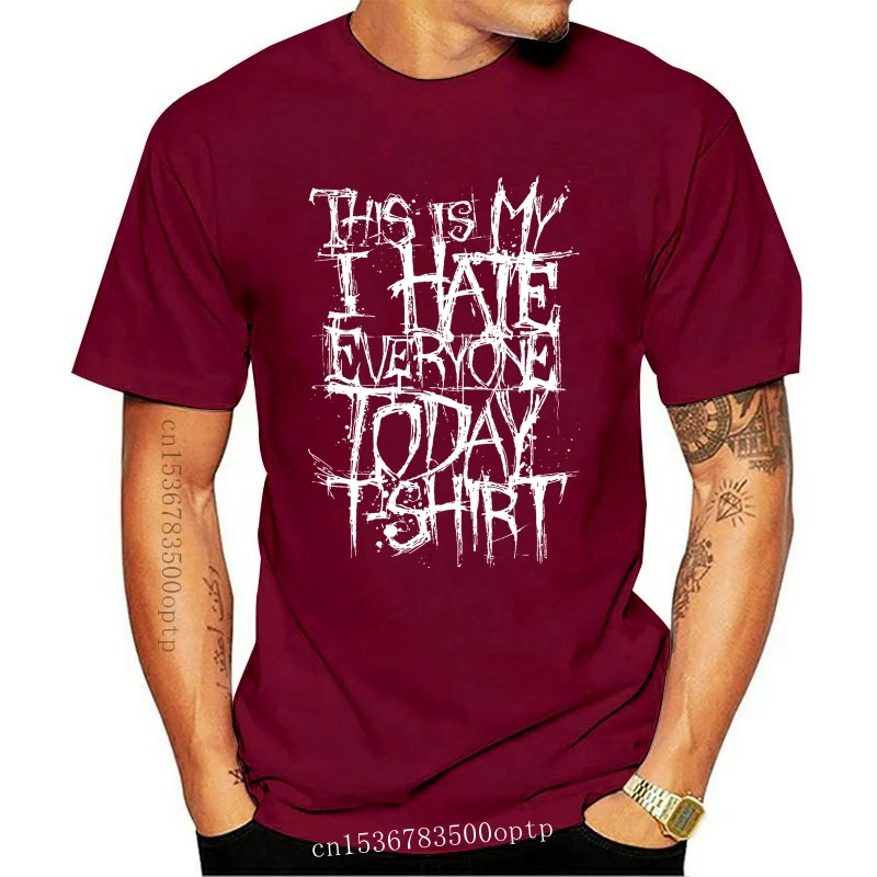 

Camiseta negra para hombre, «это моя сегодня ненавидная всем», nueva