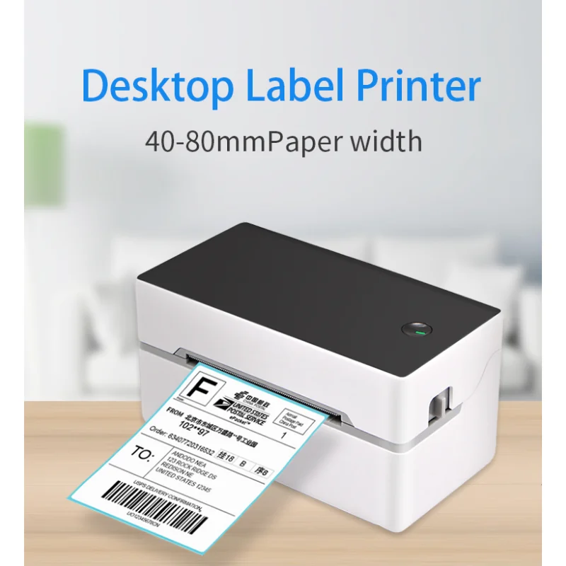 Thermal Label Printer Machine, Postage Shipping Label Printer Machine For Phone, Desktop Thermal Label Printer enlarge