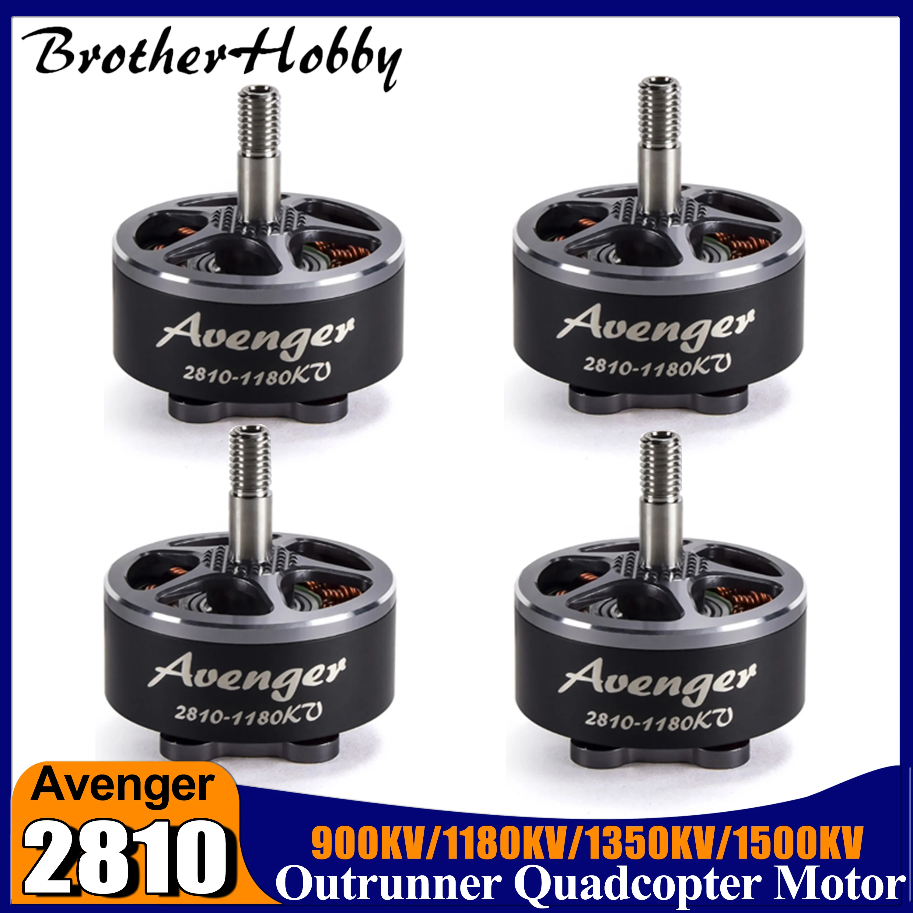 

Brotherhobby Avenger 2810 Brushless Motor Outer Rotor 4-6S for RC FPV Racing Drone Quadcopter Multicopter 1180KV/1500KV/1350KV