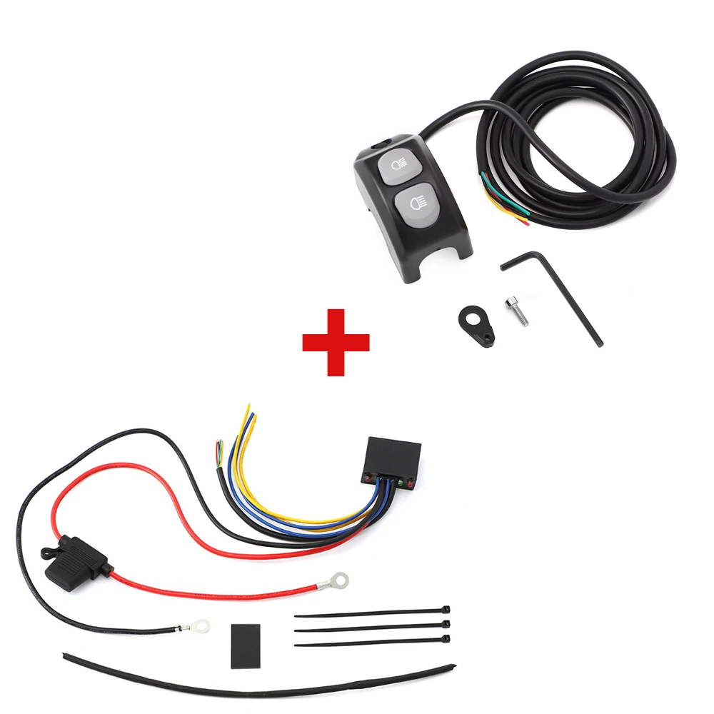 Для BMW R1200GS R 1200 GS R1250GS F850GS F750GS ADV Adventure LC Мотоциклетные противотуманные фары Жгут проводов Ручка переключателя Кнопка