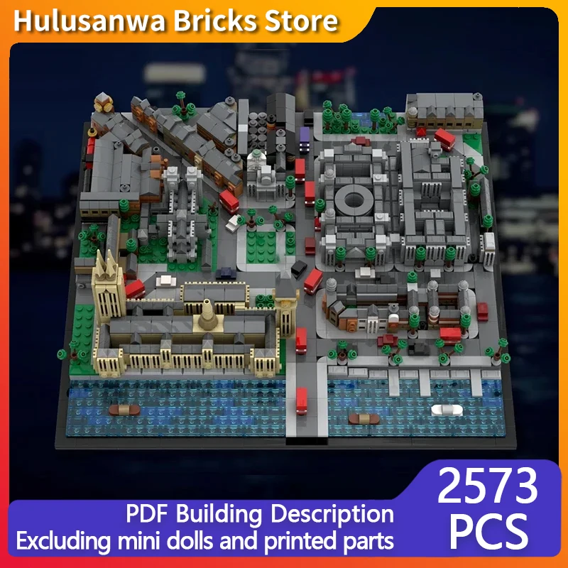 Модель с видом на улицу MOC строительные кирпичи Лондонский волшебный куб