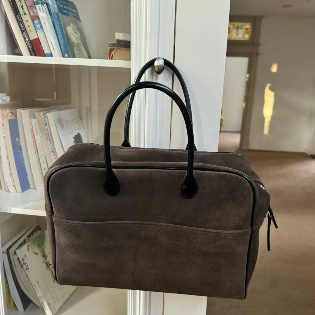 FIRMRANCH осень/зима модный универсальный портфель из замши большой вместимости