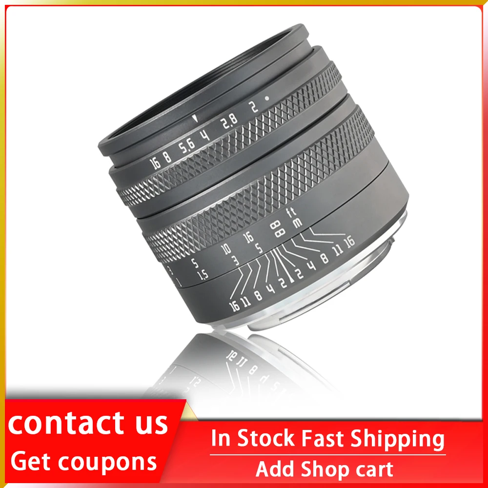 

AstrHori 50mm F2.0 Large Aperture Full Frame Manual Lens Compatible with Fuji Fujifilm X-Mount Mirrorless Camera