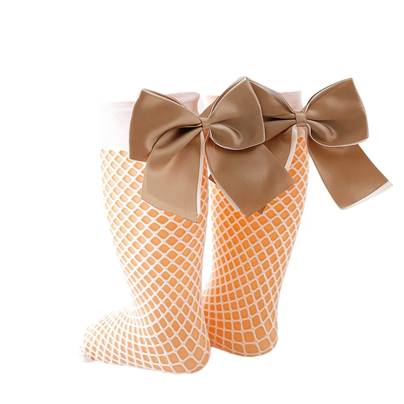 

Сетчатые носки для маленьких девочек, эластичные носки с бантом, мягкие легкие сетчатые носки, длинные носки-трубы