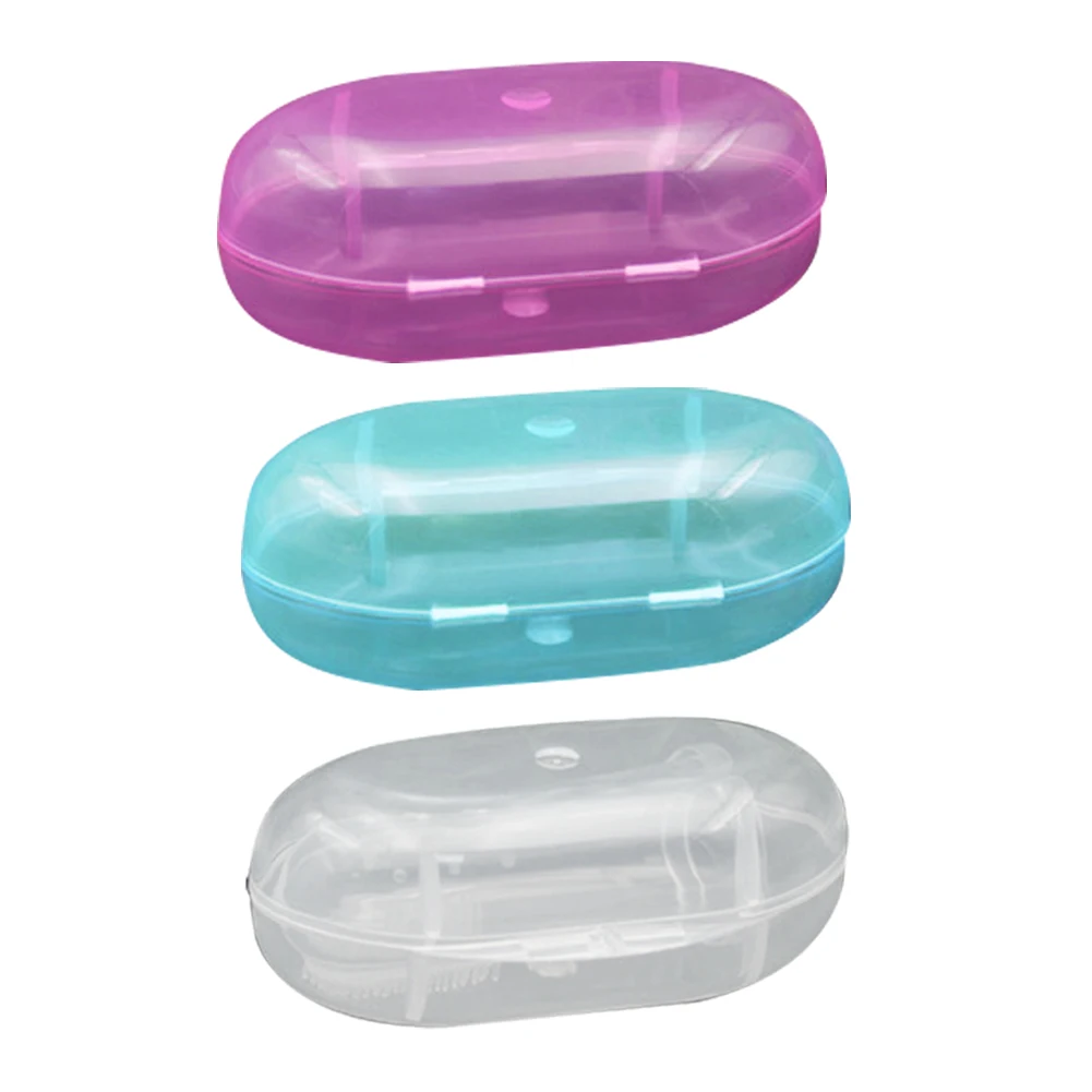 

3pcs/set Baby Finger Toothbrush Soft Silicone Cleaning With Case Massage Silicone Double-sided Design Massage With Storage Box