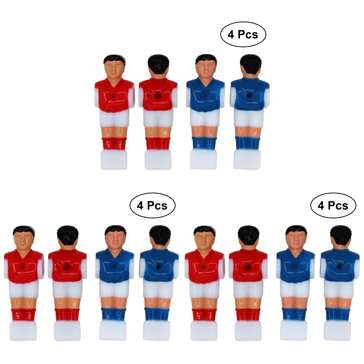 

12 Pcs Rod Soccer Foosball Table Football Man Soccer Player Replacement Parts for 1.4M Table Football (2pcs Red and 2pcs Blue)