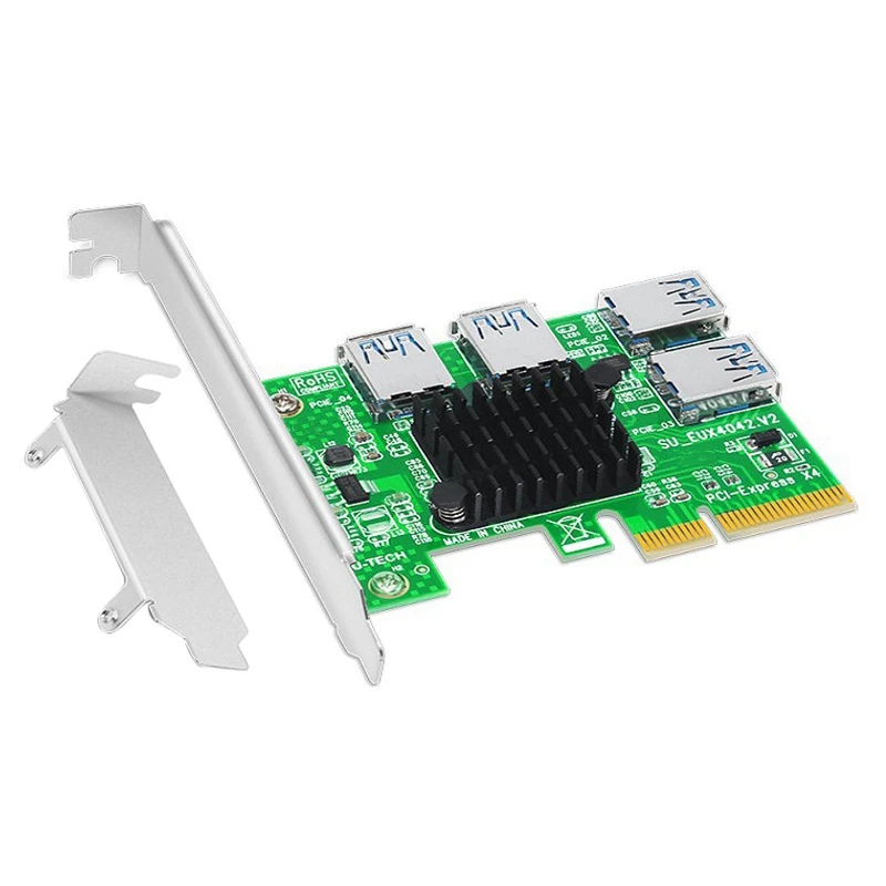 

PCI-E-PCI-E адаптер один для четырех PCI-E X4 графический интерфейс к 4XUSB Плата расширения интерфейса для майнинга BTC