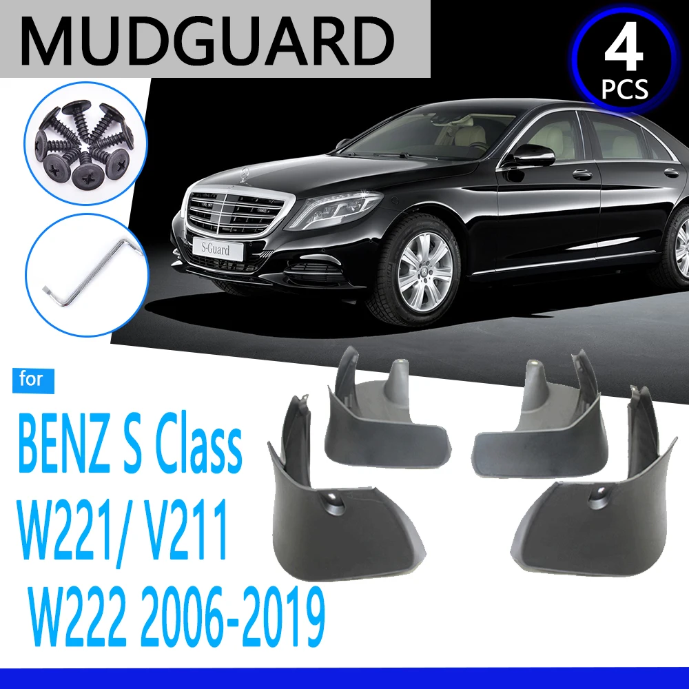 Guardabarros aptos para Mercedes Benz Clase S W221 V221 W222 2006 ~ 2019, accesorios para coche, piezas de repuesto para coche