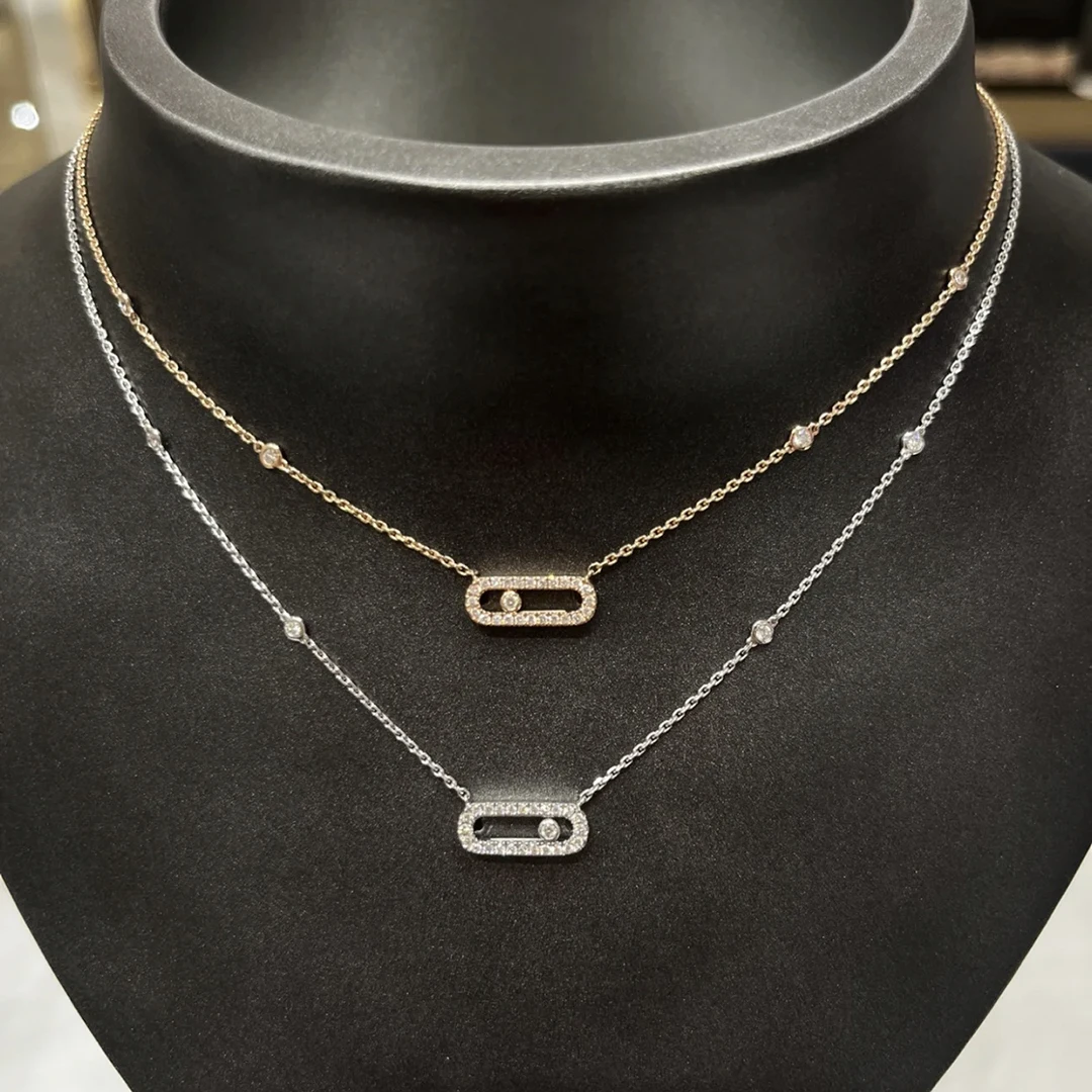 

Роскошные ювелирные изделия из бутика, изысканное женское ожерелье с одним бриллиантом, бриллиантовое искусство, логотип, пожалуйста, откройте видео