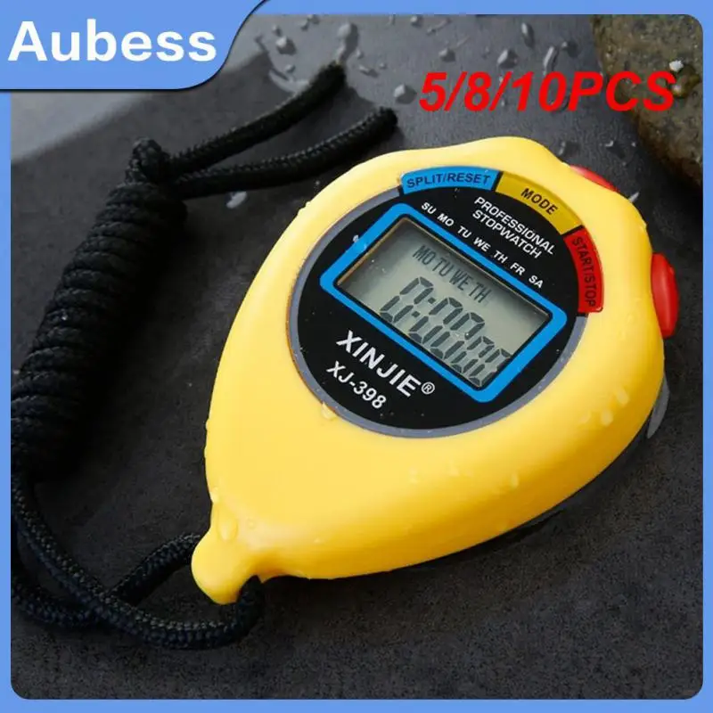 

Sports Stopwatch Timer Waterproof Digital Professional Handheld LCD Handheld Stop Watch For Sports Counter With String Measure