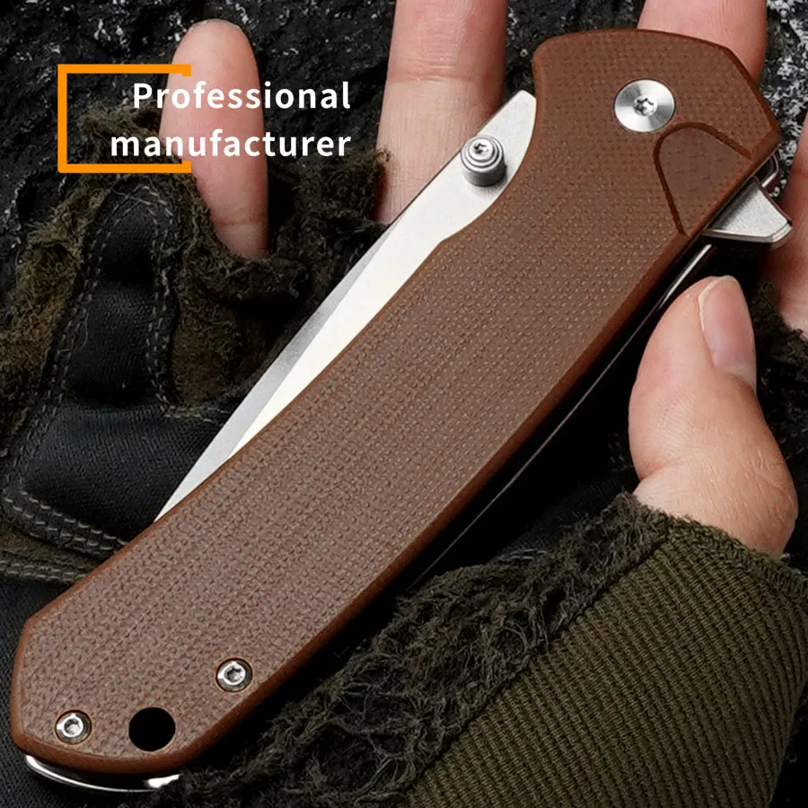 Карманный складной нож HWZBBEN J277 с ручкой G10 лезвие D2 резак для кемпинга на открытом