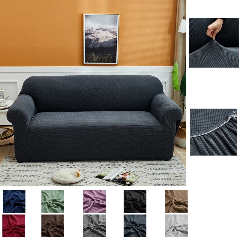 

Жаккардовый чехол для дивана, эластичный моющийся чехол для мебели 1/2/3/4, флисовый защитный чехол для кресла, чехол для гостиной, защита от пы...