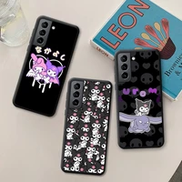 cartoon sanrio kuromi phone case silicone soft for samsung galaxy s21 ultra s20 fe m11 s8 s9 plus s10 5g lite 2020