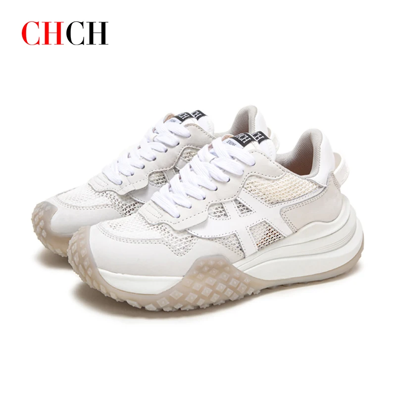 

CHCH 2023 New Sports Shoes Non-slip Shock-absorbing Thick-soled Daddy Shoes Corrective Shaping Balance Outdoor Women's Shoes