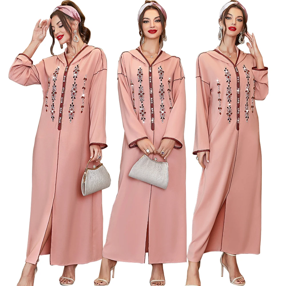 

Ramadan Eid Abaya Dubai Turkey Robe Longue Djellaba Femme Hijab Muslim Long Dress Abayas Arabic Dresses For Women Islamic Kaftan