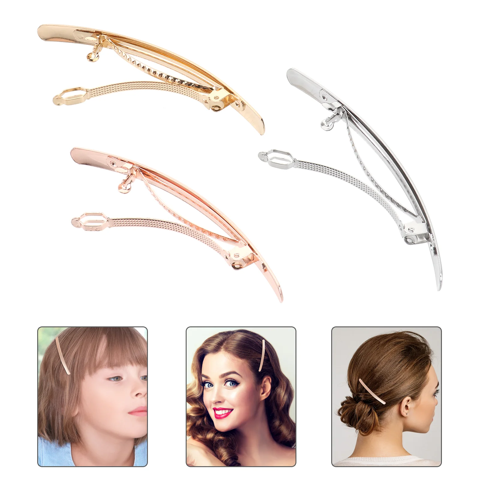 

6pcs Bobby Hair Metal Hair Clips Hair Barrettes Hair Accessories Gifts for Ladies Kids Christmas Birthday Party Favors
