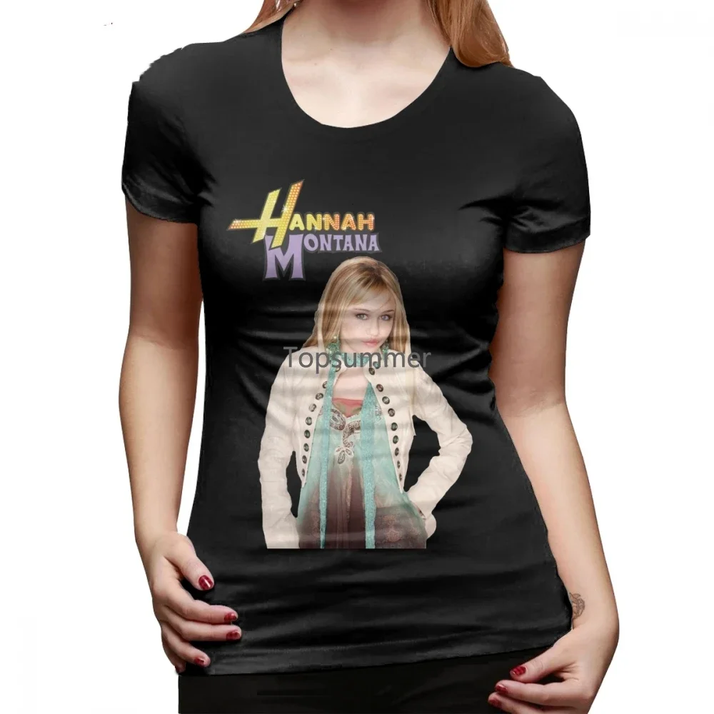 Женская футболка с коротким рукавом и круглым вырезом из хлопка