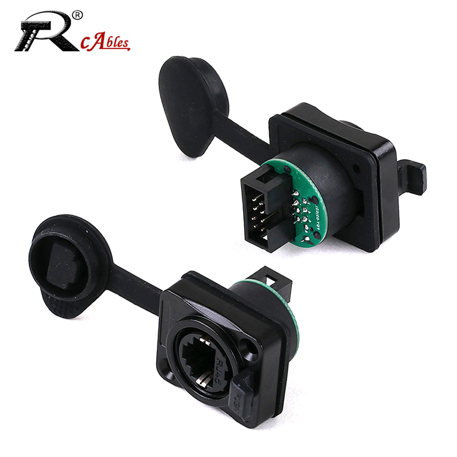 1 шт. 8p8c RJ45 с разъемами для печатной платы водонепроницаемый адаптер CAT5/CAT5E