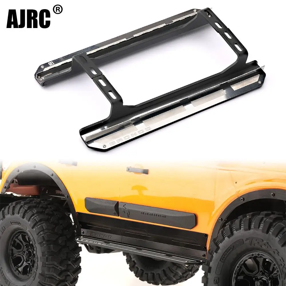 

Metal Pedal Side Steps With Cleat For 1/10 Trax Trx4 Bronco 2021 Aluminum Nurf Bar Anti-slip Rc Crawler Cars Upgrades