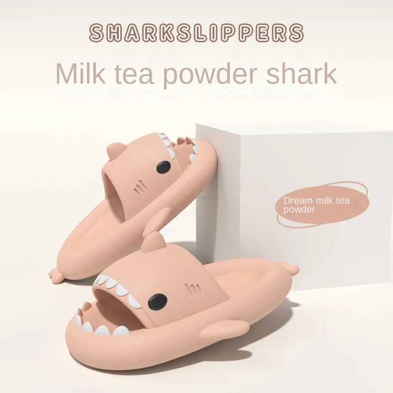 

Cute Shark Slipper Women Indoor Outdoor Bathroom Sandals 4cm Thick Sole Men's Beach Shoes2022 Youpin Spring Summer New Upgraded