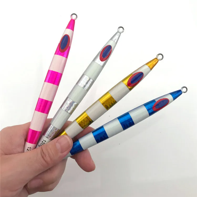 

250g Metal Jig Lure Slow Pitch Jigging Pesca Luminous Salt Saline Water Bait Fishing Lures Vertical Fast Sinking Glow