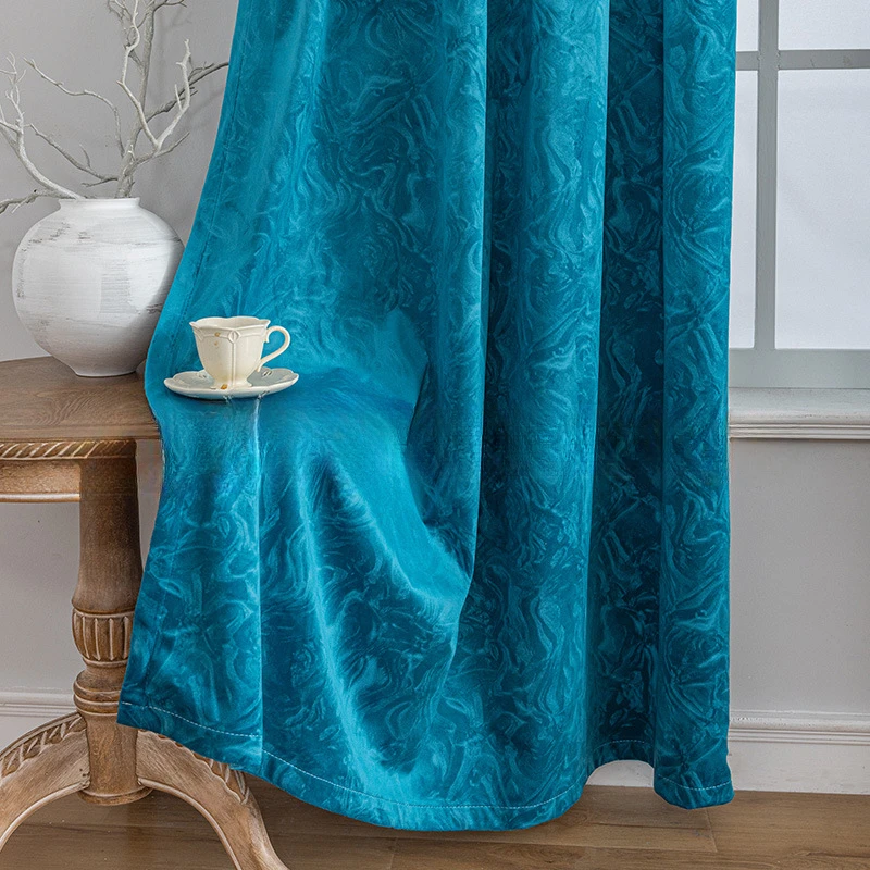 Корейские мягкие бархатные шторы для гостиной спальни столовой рельефные