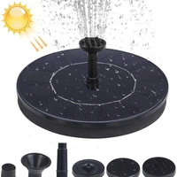 2022 new solar fountain round 7v1 4w waterfall floating garden fountain pump swimming pools pond lawn decor floating fountain