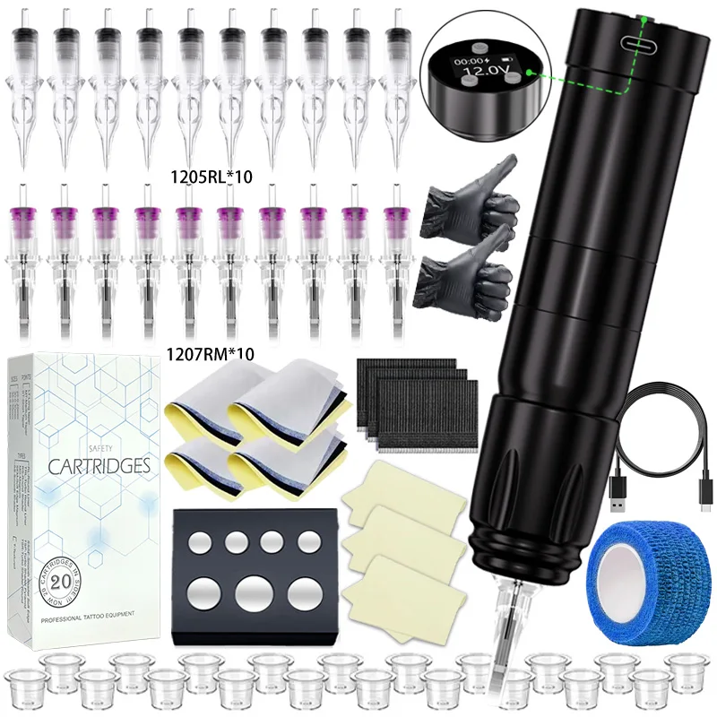Беспроводная тату-машинка набор профессиональных тату-машин вращающихся ручек с