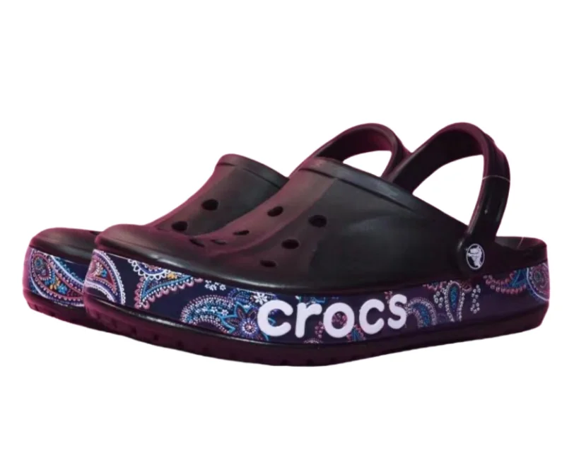 Классические сабо унисекс для взрослых Crocs тапочки с цветной росписью женщин и