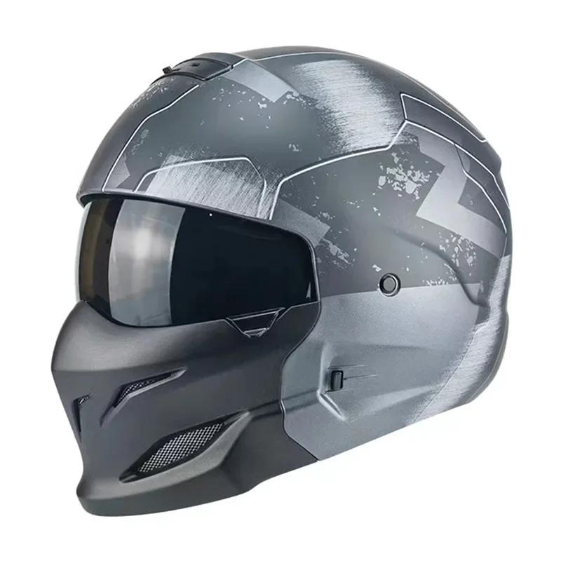 Мотоциклетный шлем в стиле ретро для взрослых модульный классический защитный