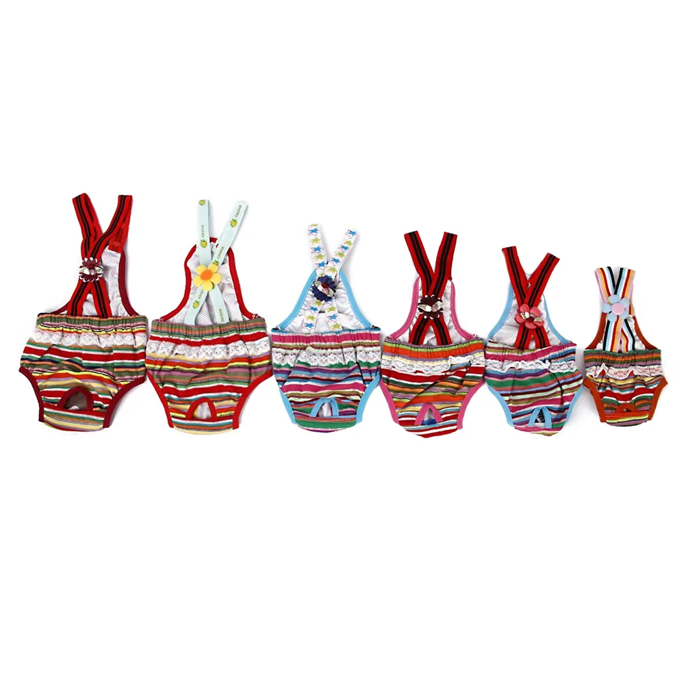 

Diaper with Suspender Physiological Pants Doggie Sanitary Doggy Cloth Diaper Washable Costume Clothe for Puppy Christmas Puppy