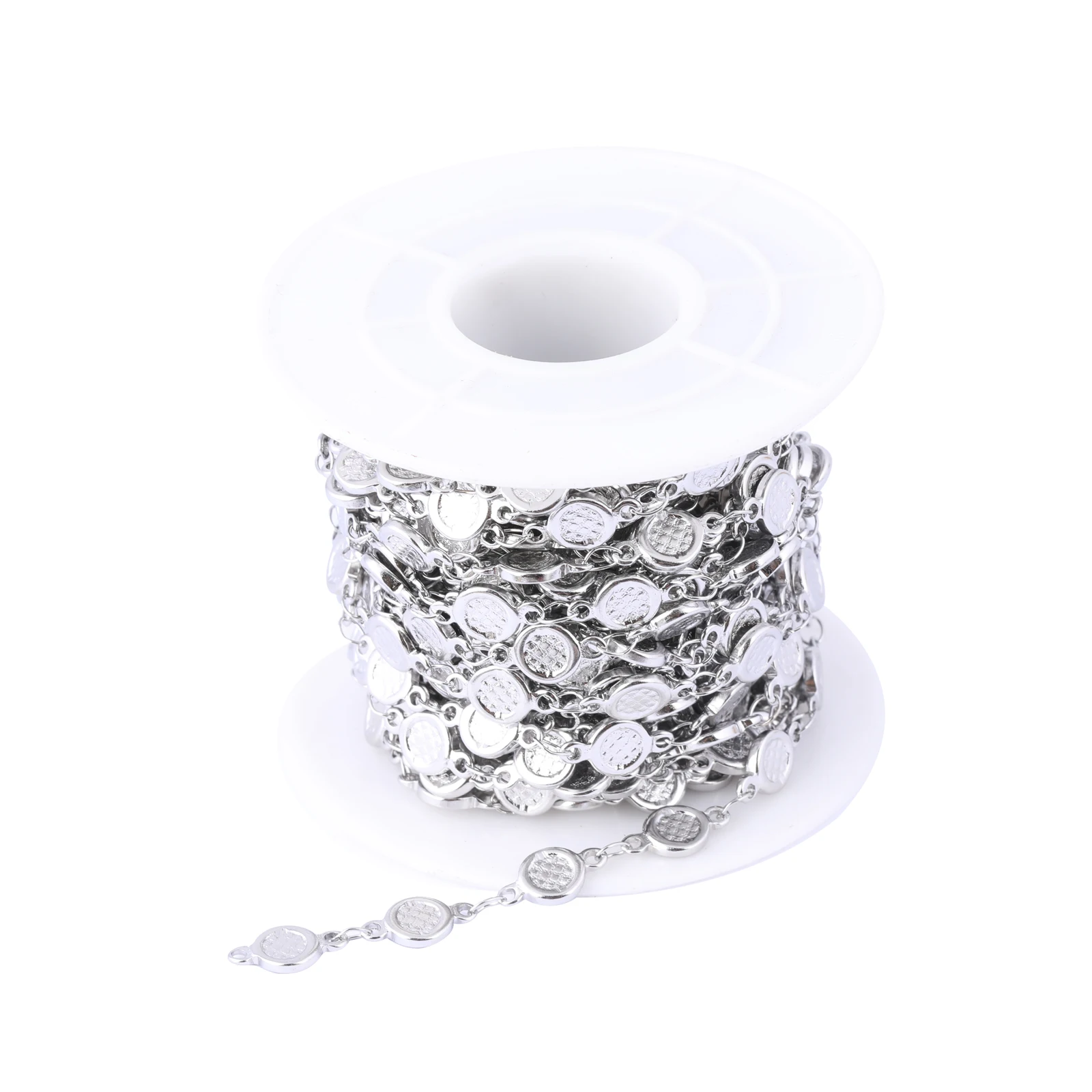 

2 Meters/Lot Stainless Steel Circle Charm Chains For Jewelry Making Diy Necklace Bracelets Craft Accessories
