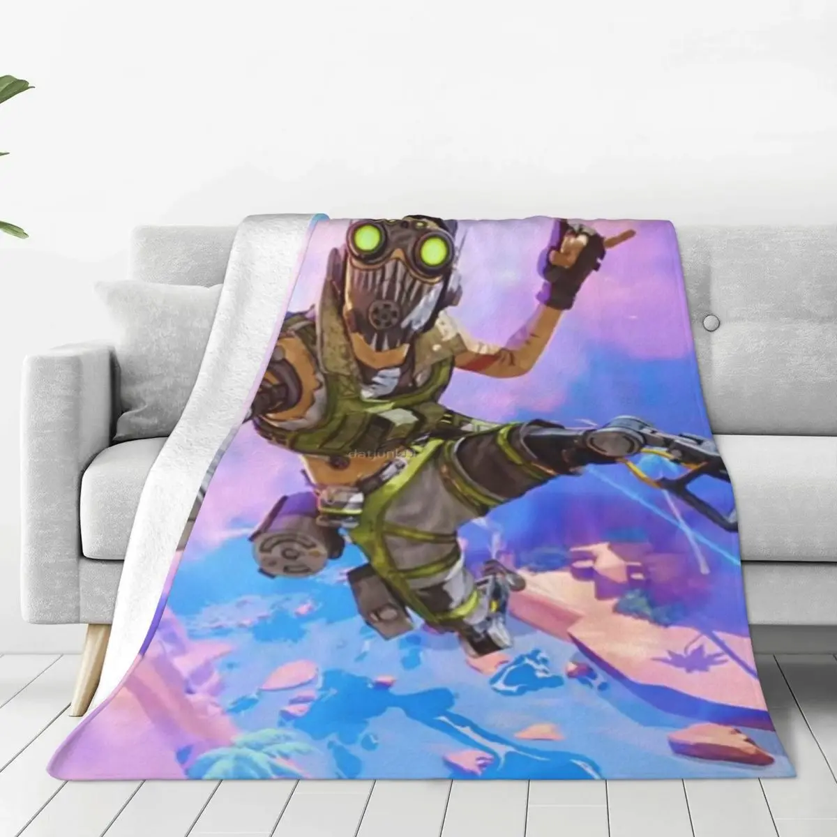 

Apex Legends Octane Fuzzy Blanket Shooting Game Caustic Fashion Throw Blankets for Sofa Bedding Lounge Bedspreads
