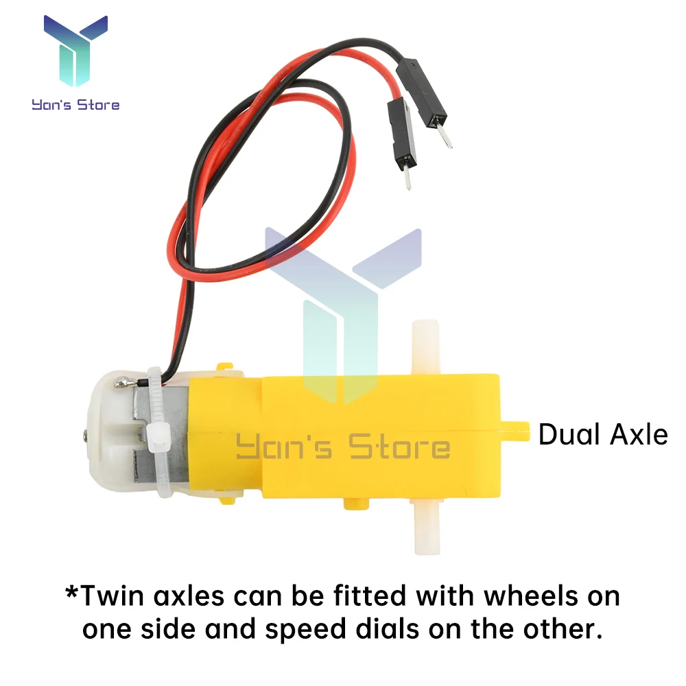 Двигатель TT двойной двигатель постоянного тока 3-6 В передаточное число 200 об/мин