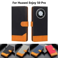 phone case for huawei enjoy 50 pro case flip wallet cover for estuches hauwei enjoy 50pro ctr al00 6 7 coque with card pocket