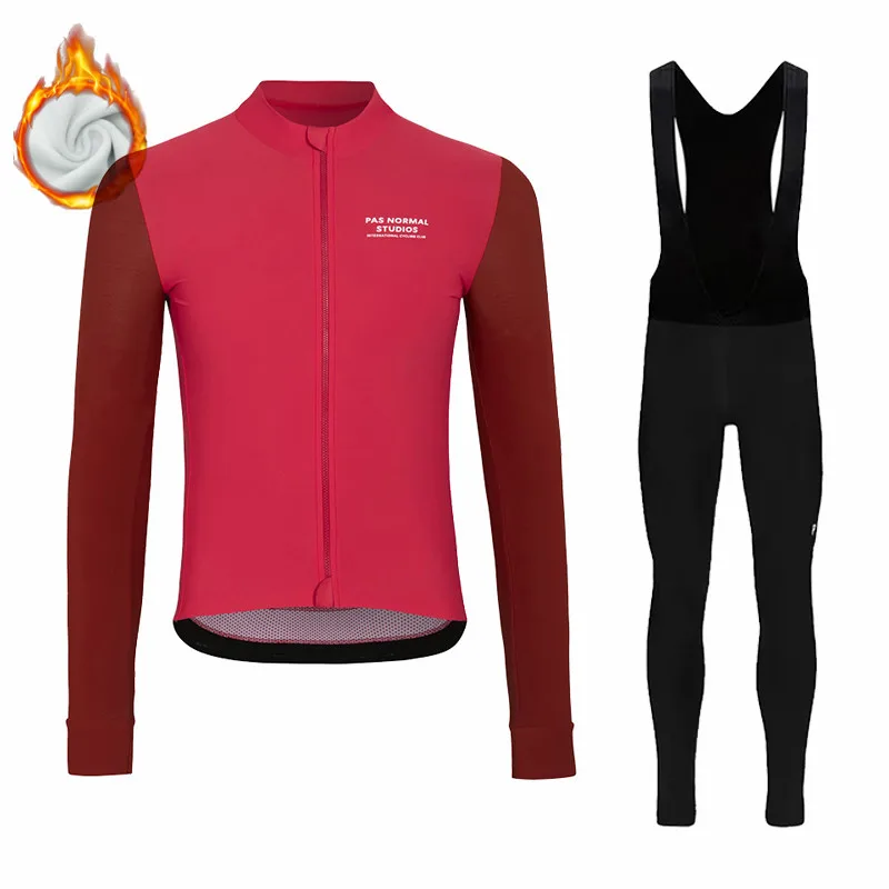 

2022 PNS Зимняя Теплая Флисовая веломайка, комплект с длинным рукавом, велосипедная одежда, одежда для горного велосипеда, одежда для велоспорт...