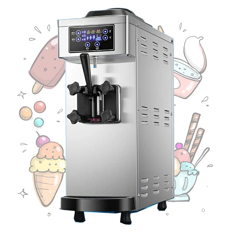 

Коммерческий аппарат для производства мороженого с одним ароматом и сладкими конусами