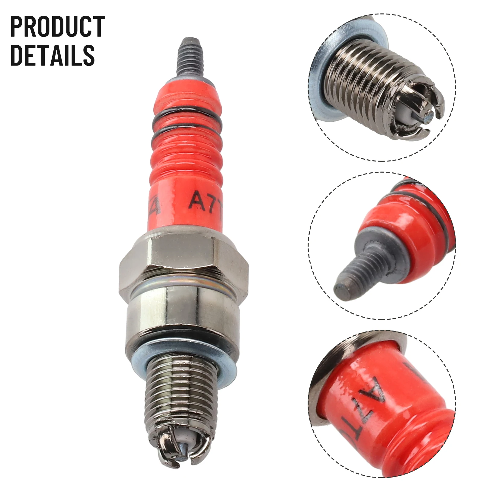 

Go Kart Car Spark Plug ATRTC High Performance 3-Electrode For GY6 50cc-150cc Motorcycle Scooter Triple CR7HGP A7TC