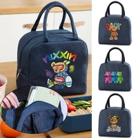 lunch bag for women thermal insulation bear print lunch bags portable travel picnic food storage box pouch cooler handbag